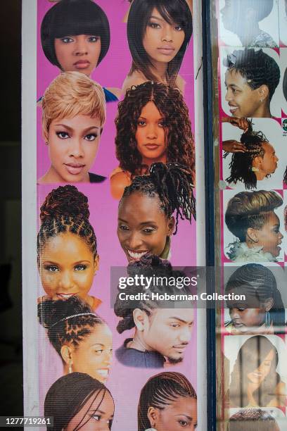 Signage at African hair salon, Johannesburg, South Africa