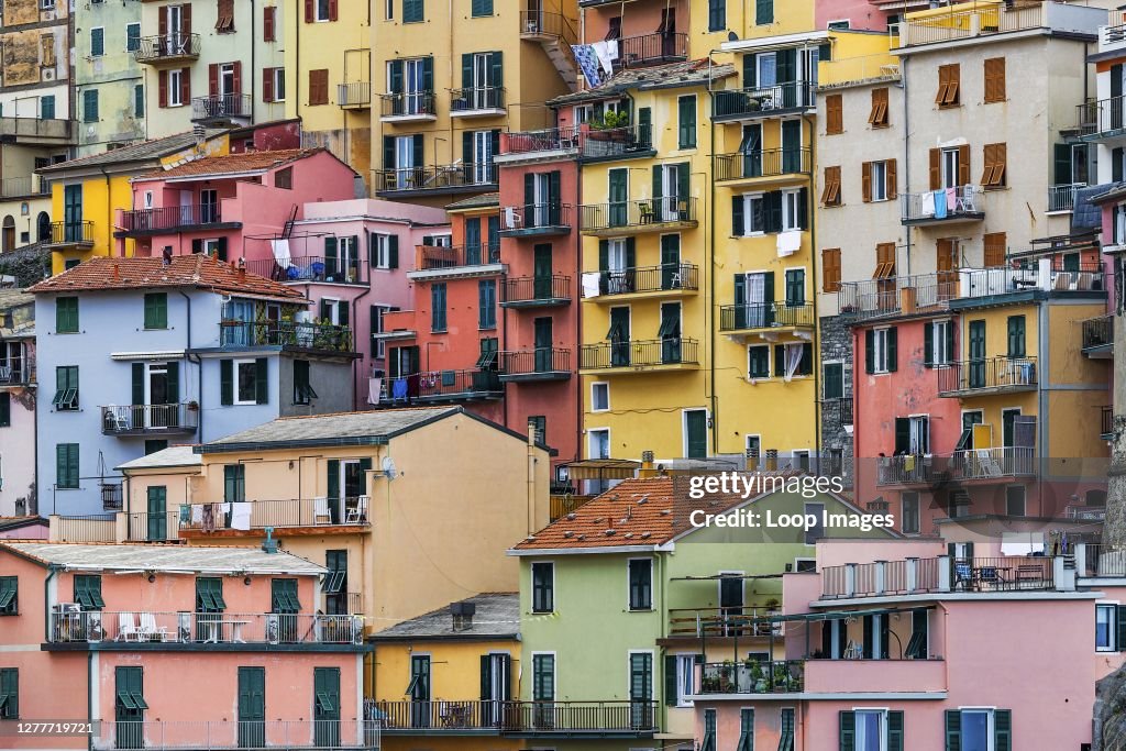 Charming architecture in the village of Manarola in Liguria.