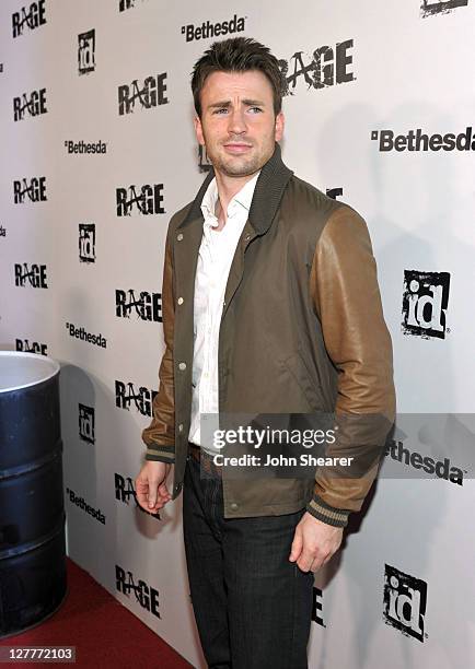 Actor Chris Evans arrives at RAGE Official Launch Party at Chinatown’s Historical Central Plaza on September 30, 2011 in Los Angeles, California.