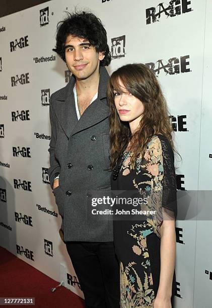 Personality Nick Simmons and actress Cody Kennedy arrive at RAGE Official Launch Party at Chinatown’s Historical Central Plaza on September 30, 2011...