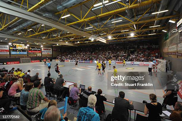 General view during the Toyota Handball Bundesliga match between TuS N-Luebbecke and Eintracht Hildesheim on October 1, 2011 in Lubbecke, Germany.