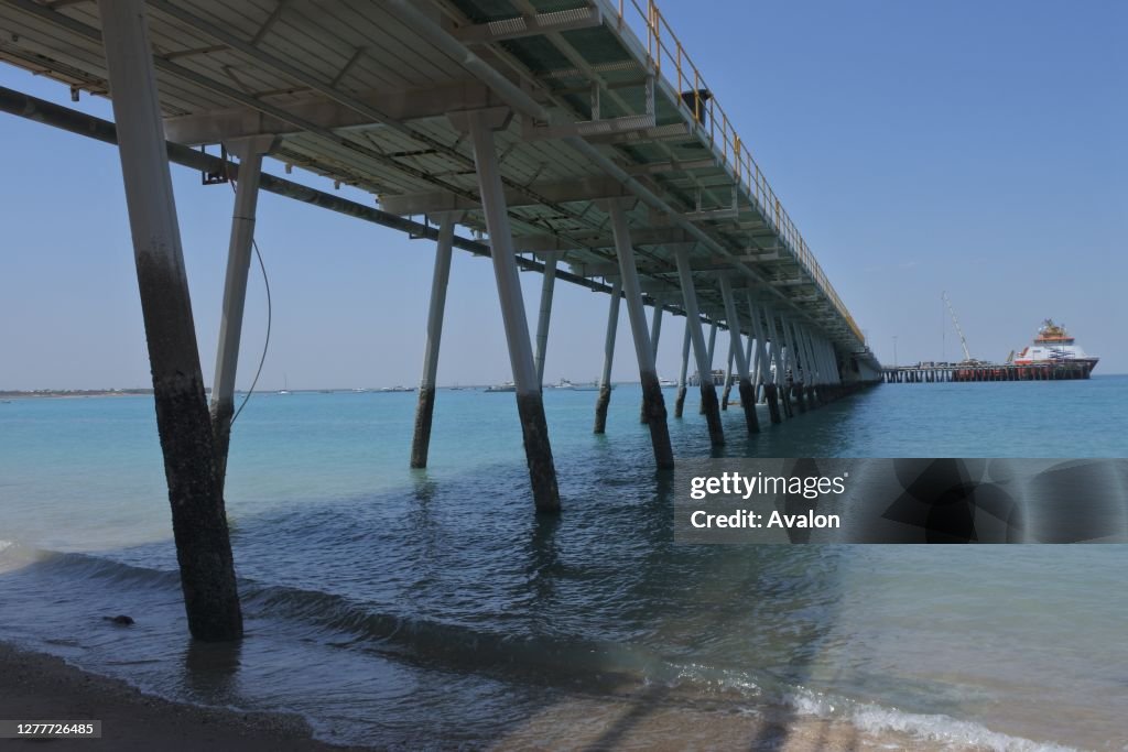 Port of Broome Jetty Pier. Kimberley Ports Authority supports livestock export.