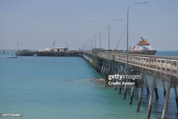Port of Broome Jetty Pier. Kimberley Ports Authority supports livestock export.