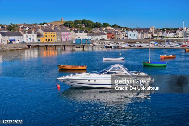 Ireland, County Down, The waterfront of Portaferry town seen from the ferry to Strangford.