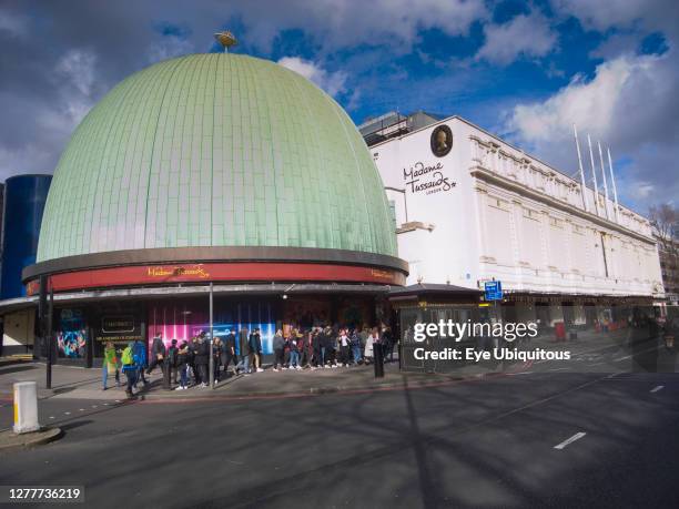England, London, Westminster, Exterior of Madame Tussauds visitor attraction on the Marylebone Road.