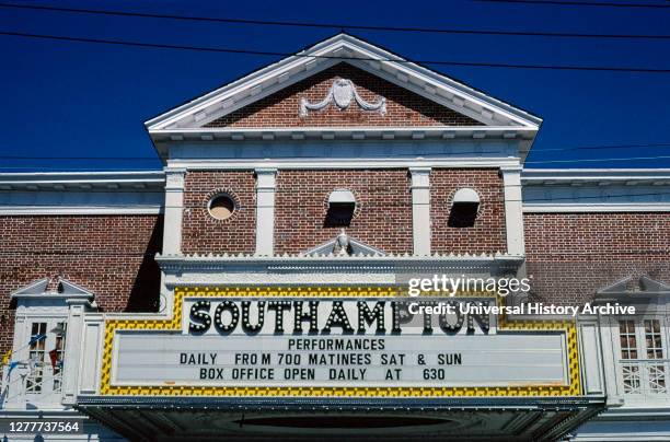 Southampton Theater, upper detail, Montauk Highway, Southampton, New York, USA, John Margolies Roadside America Photograph Archive, 1989.