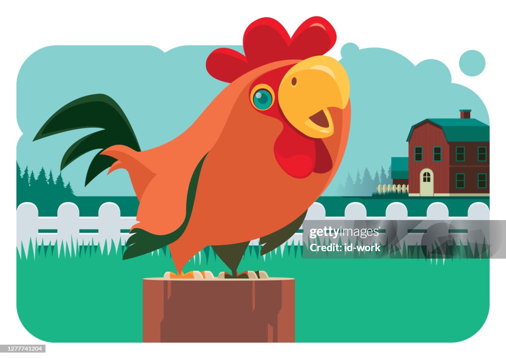 Rooster Crowing High-Res Vector Graphic - Getty Images
