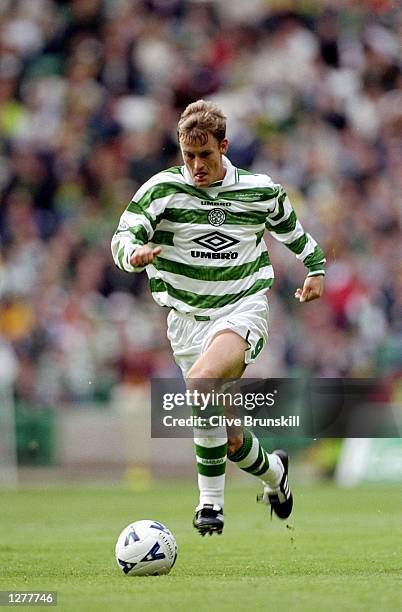 Harald Brattbakk of Celtic in action during the Scottish Premier League against Kilmarnock at Celtic Park Glasgow, Scotland. The game ended in a draw...