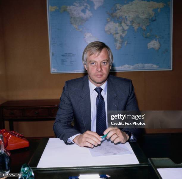British Conservative politician Christopher Patten, the Minister for Overseas Development, 17th September 1986.