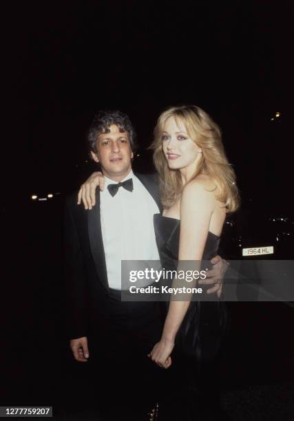 American actress Tanya Roberts and her husband Barry Roberts at the premiere of the James Bond film 'A View to a Kill' in London, UK, June 1985....