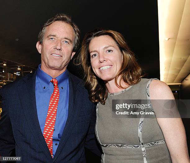 Environmental Law Attorney Robert Kennedy Jr. And producer Clara Bingham attend "The Last Mountain" Los Angeles Premiere at the Landmark Theater on...