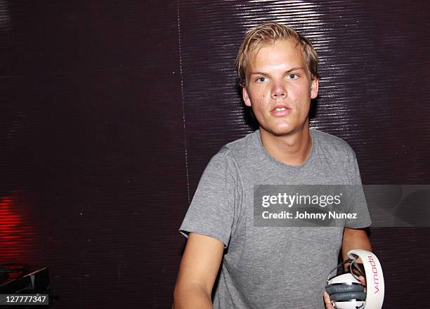 Avicii spins at Marquee on June 17, 2010 in New York City.