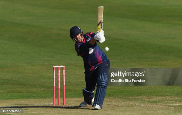 Northants batsman Richard Levi hits out during the T20 Vitality Blast Quarter Final match between Gloucestershire and Northamptonshire Steelbacksat...