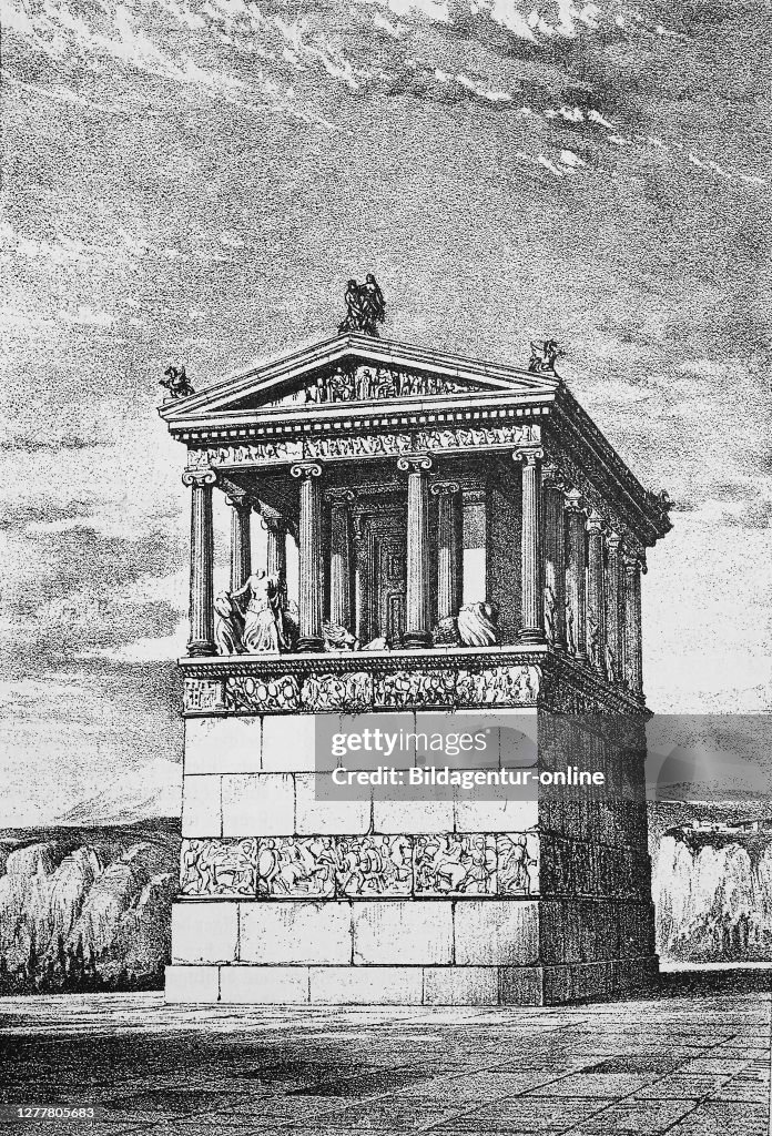 Reconstitution of the Nereid Monument is a sculptured tomb from Xanthos in Lycia.
