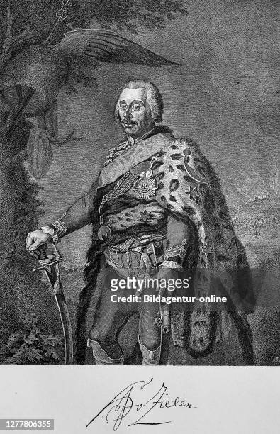 Hans Joachim von Zieten, Ziethen, also called Zieten from the bush, May 14, 1699-27. January 1786, was one of the most famous equestrian generals in...