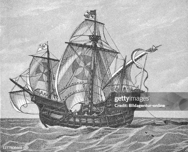 The caravel Santa Maria of Christopher Columbus.