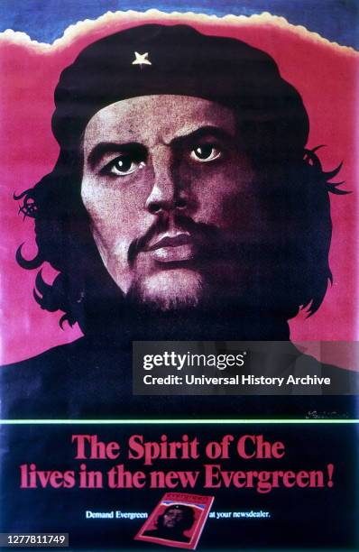 Poster depicting the south american revolutionary, Che Guevara. Ernesto 'Che' Guevara was an Argentine Marxist revolutionary, physician, author,...