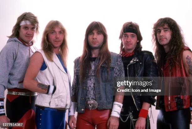 English drummer Nicko McBrain, English songwriter and guitarist Dave Murray, English songwriter, musician and lead singer Bruce Dickenson, English...