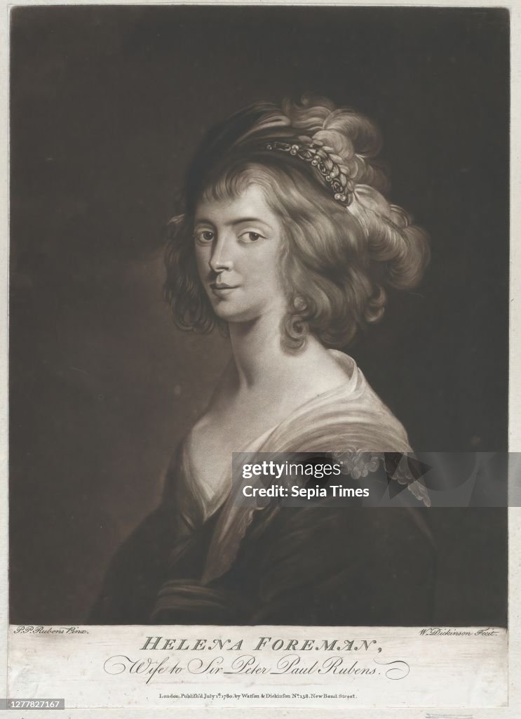 William Pether, Portrait of Susanna Lunden, sister of Helena Fourment, After Peter Paul Rubens (Flemish, Siegen 1577–1640 Antwerp), Susanna Lunden (Flemish, 1599–1628), Misattributed to Helena Fourment (Flemish, Antwerp 1614–1673 Brussels), 1769, Mez