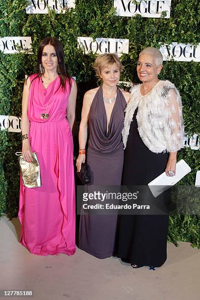 Rosa Tous, Cayetana Martinez de Irujo and Rosa Oriol Tous attend the Vogue Joyas Awards at Madrid stock market on June 16, 2011 in Madrid, Spain.