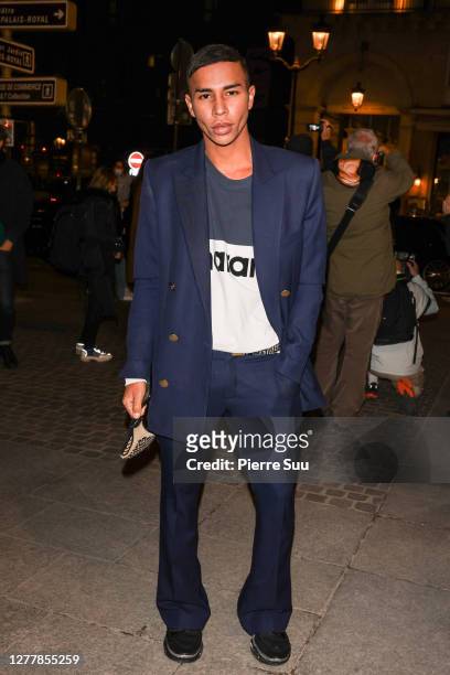 Fashion designer Olivier Rousteing attends the Isabel Marant Womenswear Spring/Summer 2021 show as part of Paris Fashion Week on October 01, 2020 in...