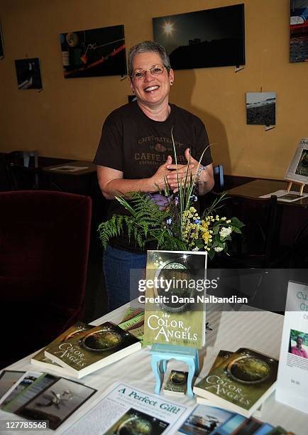 Author Patti Kreins at the booking signing for The Color of Angels at Caffe Ladro on June 4, 2011 in Edmonds, Washington.