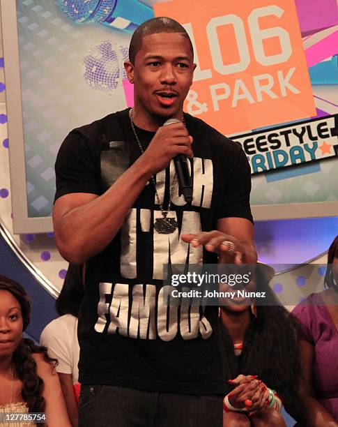 Nick Cannon visits BET's "106 & Park" at BET Studios on June 3, 2011 in New York City.