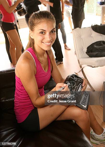 Antonella Barba attends the Muscle Milk Fitness Retreat on June 17, 2011 in Venice, California.