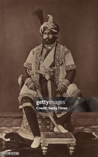 The Maharaja of Jammu and Kashmir, G.C.S.I; Bourne & Shepherd ; London, England; 1877; Woodburytype; 19.2 x 12.1 cm .