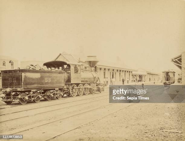 Mexico. The Apizaco Station, Mexican Railroad; Abel Briquet ; Apizaco, Tlaxcala, Mexico; 1860s - 1880s; Albumen silver print.