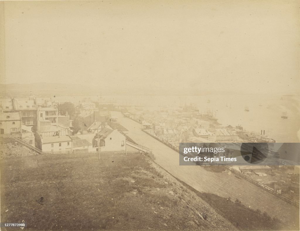 Quebec, Vue generale de la terrasse prise de la citadelle; Quebec, Canada; 1860s - 1880s; Albumen silver print