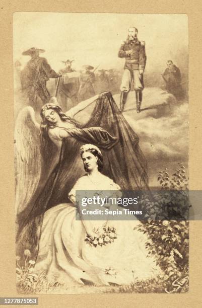 Empress Carlota mourning Emperor Maximilian, Mexique Falconnet, Louis, Jägern, Stur, Karl von, Albumen, 1867 or 1868, Unmounted albumen...