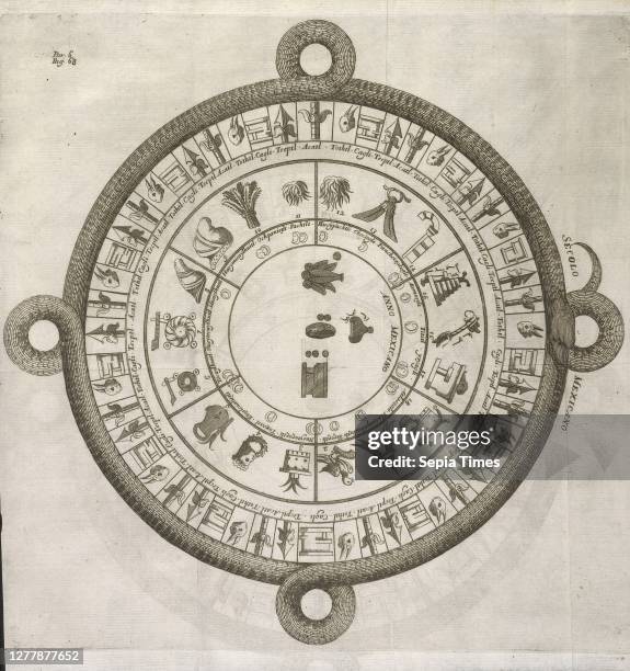 Aztec calendar, Giro del mondo del dottor d. Gio. Francesco Gemelli Careri, Gemelli Careri, Giovanni Francesco, 1651-1725, Magliar, Andrea,...