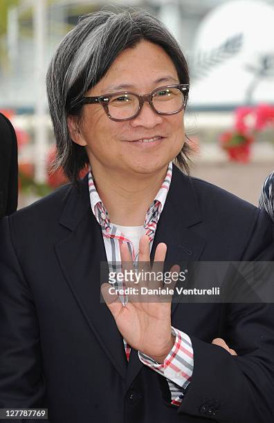 Director Peter Chan attends the "Wu Xia" Photocall during the 64th Annual Cannes Film Festival at Palais des Festivals on May 14, 2011 in Cannes,...