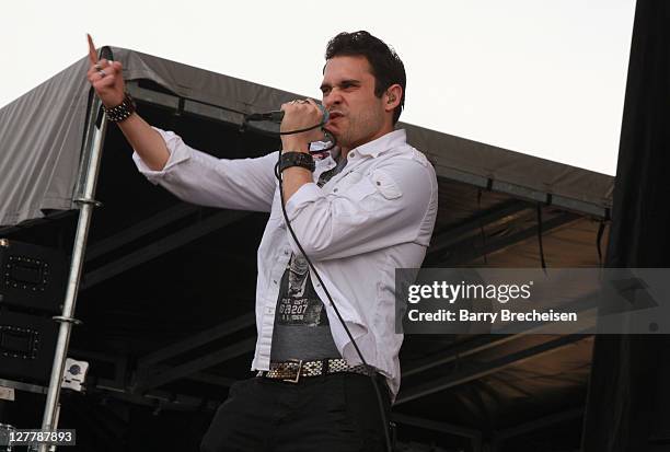 Singer Chris Brown of Trapt performs during the 2011 Rock On The Range festival at Crew Stadium on May 22, 2011 in Columbus, Ohio.