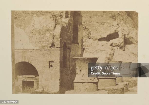 Pompei Casa del Forno, Fotografi di Roma 1849, Lecchi, Stefano, 19th century, salted paper prints, 43 x 31 cm., photographic prints 22 x 16 cm. And...