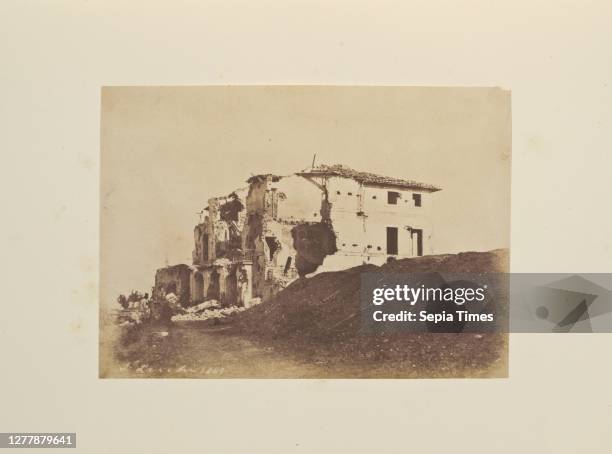 Casino Barberini. Prima breccia. Fotografi di Roma 1849, Lecchi, Stefano, 19th century, c. 1849, salted paper prints, 43 x 31 cm., photographic...