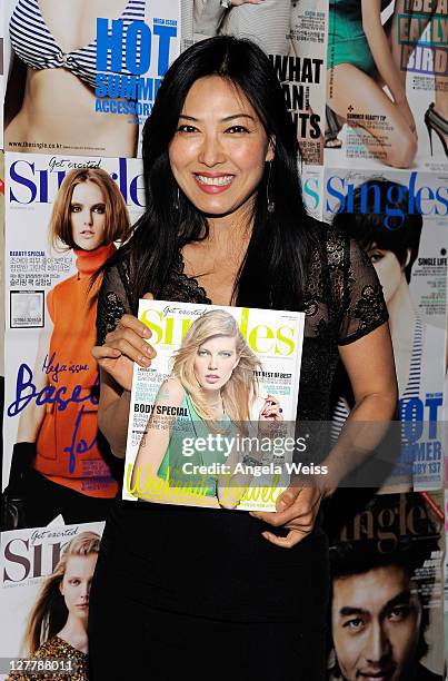 Actress Alexandra Chun attends the DB3 presents Fashion Magazine SINGLES event at The Beverly Hilton hotel on May 12, 2011 in Beverly Hills,...