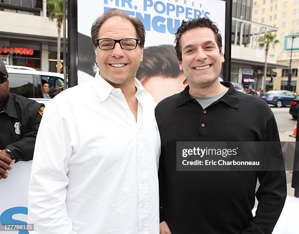 20th Century Fox's Jeffrey Godsick and 20th Century Fox's Oren Aviv at 20th Century Fox Celebrates the Los Angeles Premiere of "Mr. Popper's...