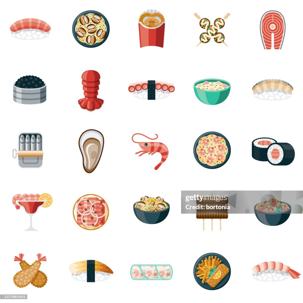 Seafood Icon Set
