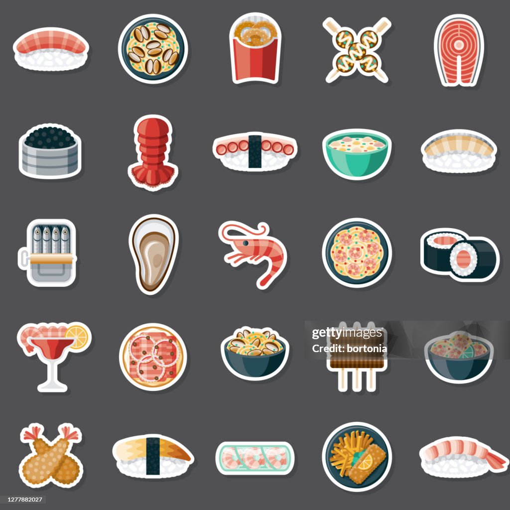 Seafood Sticker Set