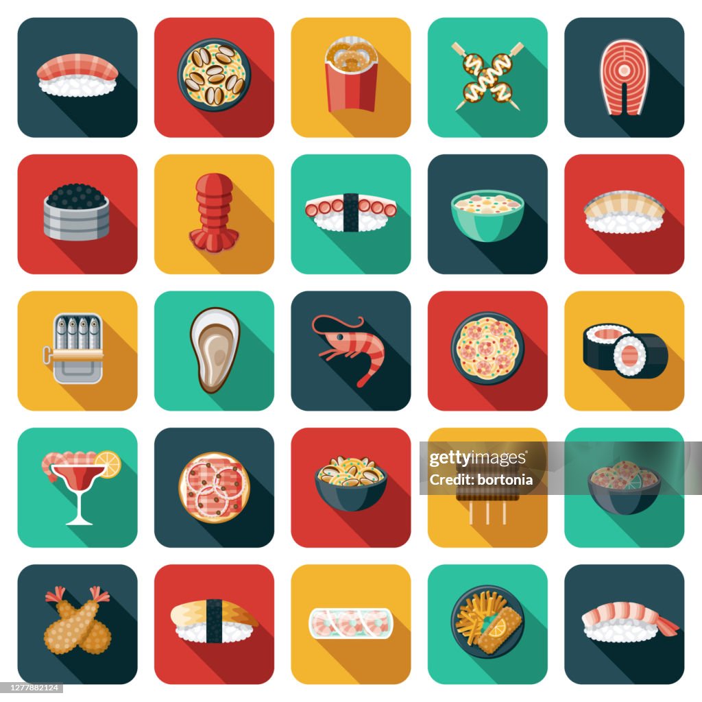 Seafood Icon Set