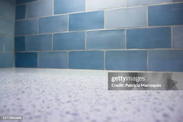 kitchen remodel details - blue tiles stock pictures, royalty-free photos & images