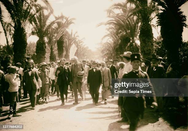 Hebrew University and Lord Balfour's visit. Lord Balfour at Richon. 1925, Israel, Rishon le-Tsiyon.