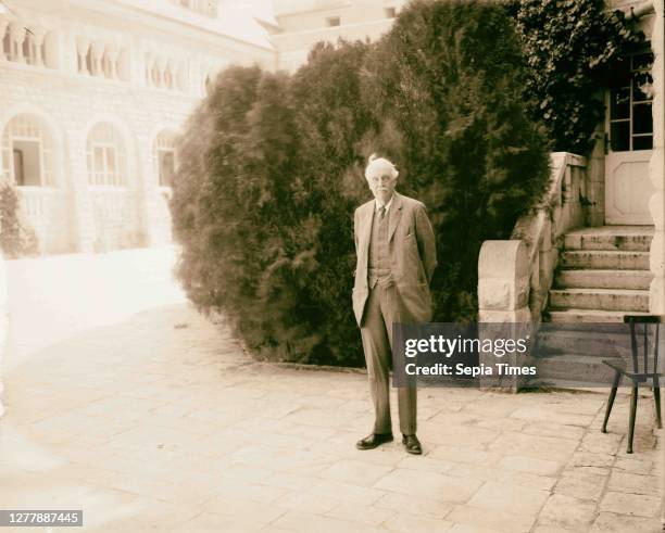 Lord Balfour. 1925, Middle East, Israel.