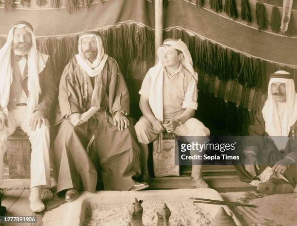 El-Azrak and Wadi Sirhan in the Arabian desert. Druze political refugees from Jebel Druze . Sheikh Sultan el-Atrash, leader of Druze revolt in...
