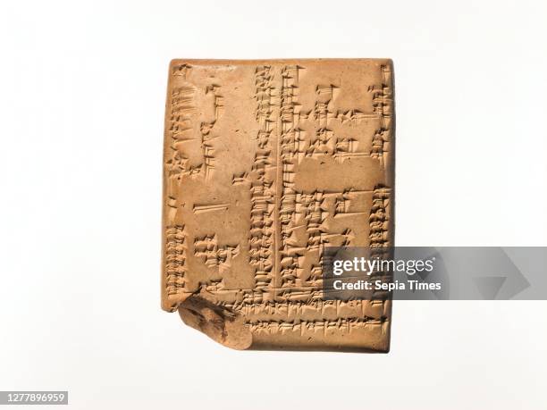 Late Babylonian grammatical text, ca. Late 1st millennium B.C., Mesopotamia, probably from Babylon , Clay, 3 3/16 × 2 9/16 × 7/8 in. ,...