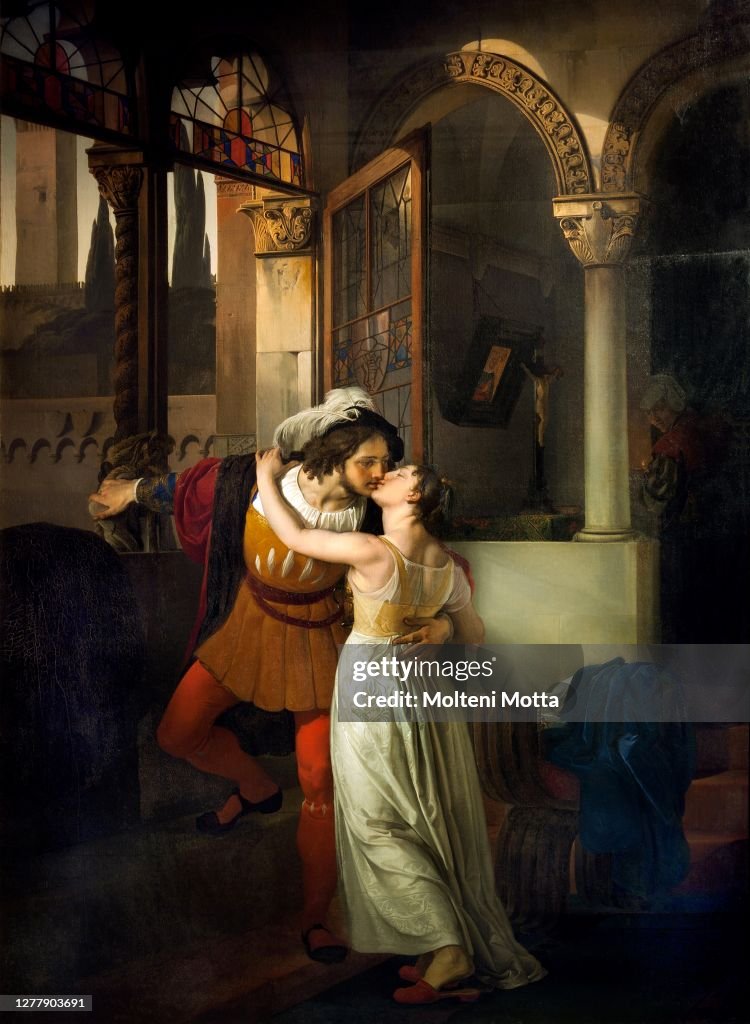 Francesco Hayez. 1791-1882. The last kiss Romeo gave Juliet. 1823. oil painting on canvas cm 291 x 201.8.