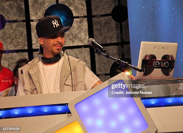 Spins at BET's "106 & Park" at BET Studios on June 3, 2011 in New York City.