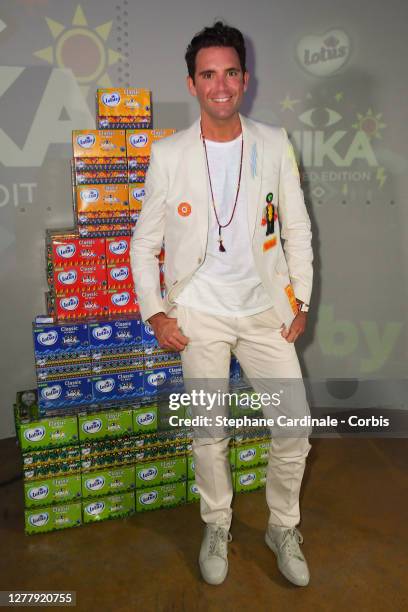 Singer Mika attends the "Lotus By Mika" : Launch Party as part of Paris Fashion Week - Womenswear Spring Summer 2021 on October 01, 2020 in Paris,...